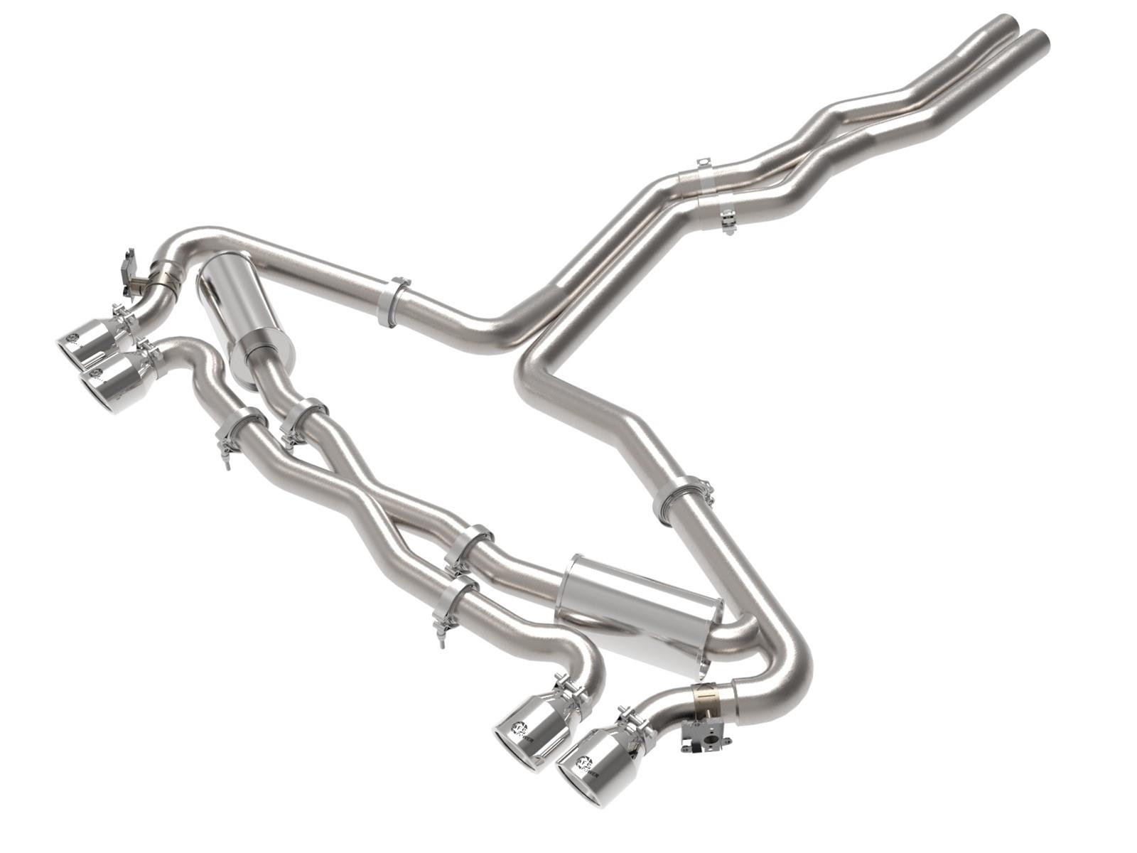 aFe 20-22 Audi RS6 Avant V8 4L(tt) MACH Force-Xp 3in to 2.5in 304 SS Cat-Back Exhaust w/Polished Tip thumbnail 4