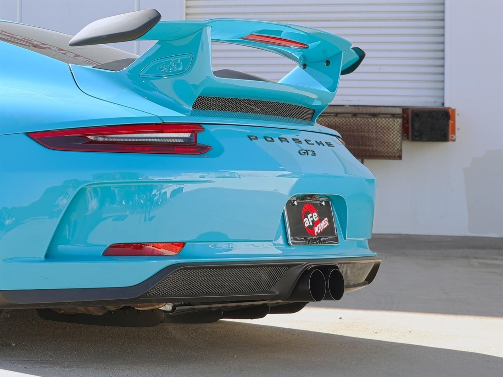 aFe 14-16 Porsche 911 GT3 991.1 H6 3.8L MACH Force-Xp 304 SS Cat-Back Exhaust System w/ Black Tips thumbnail 3