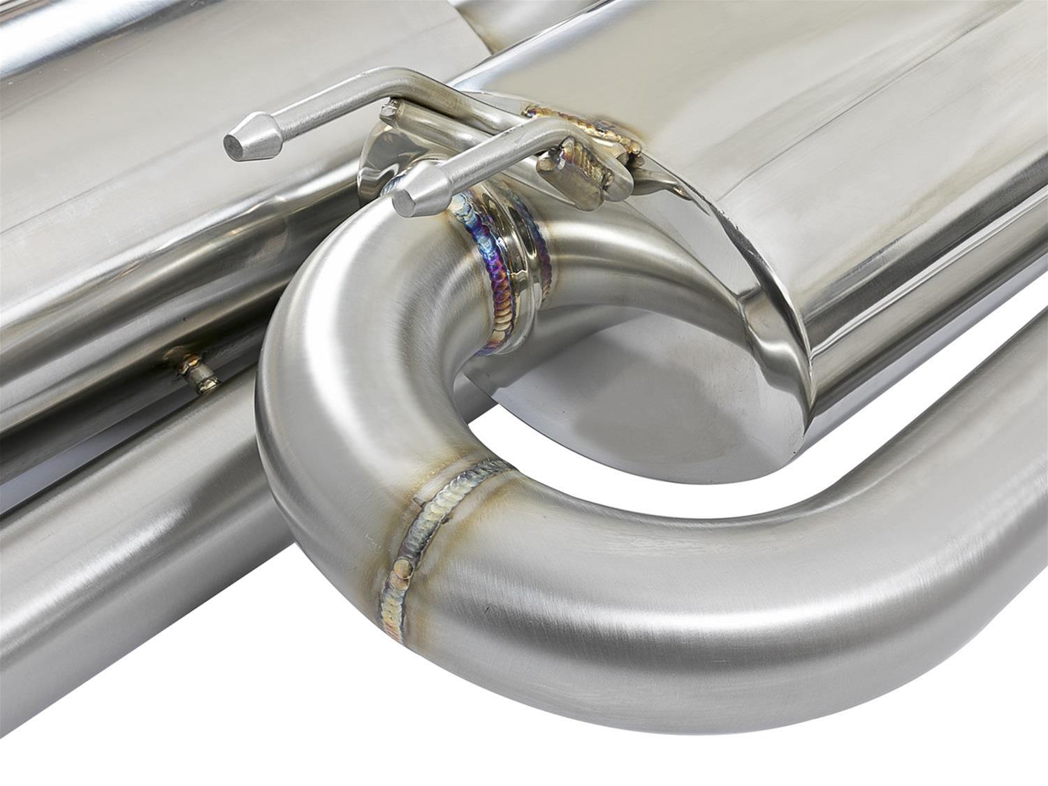 aFe Takeda 3in 304 SS Cat-Back Exhaust System w/ Blue Tips 2017 Honda Civic Si I4 1.5L (t) thumbnail 4