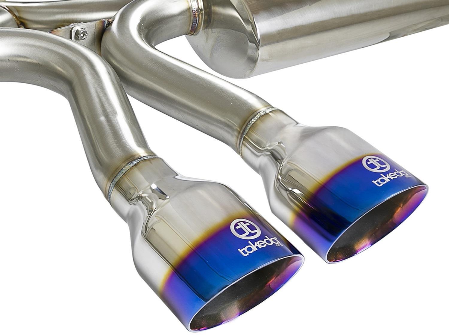 aFe Takeda 3in 304 SS Cat-Back Exhaust System w/ Blue Tips 2017 Honda Civic Si I4 1.5L (t) thumbnail 5