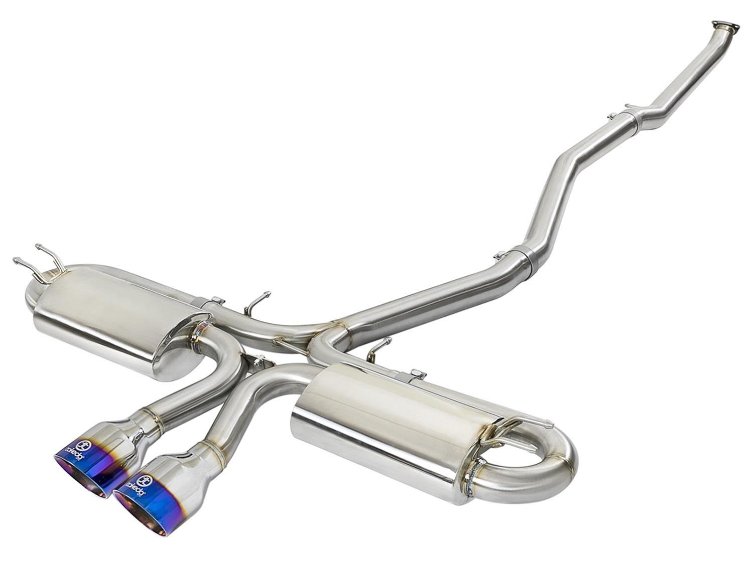 aFe Takeda 3in 304 SS Cat-Back Exhaust System w/ Blue Tips 2017 Honda Civic Si I4 1.5L (t) thumbnail 7