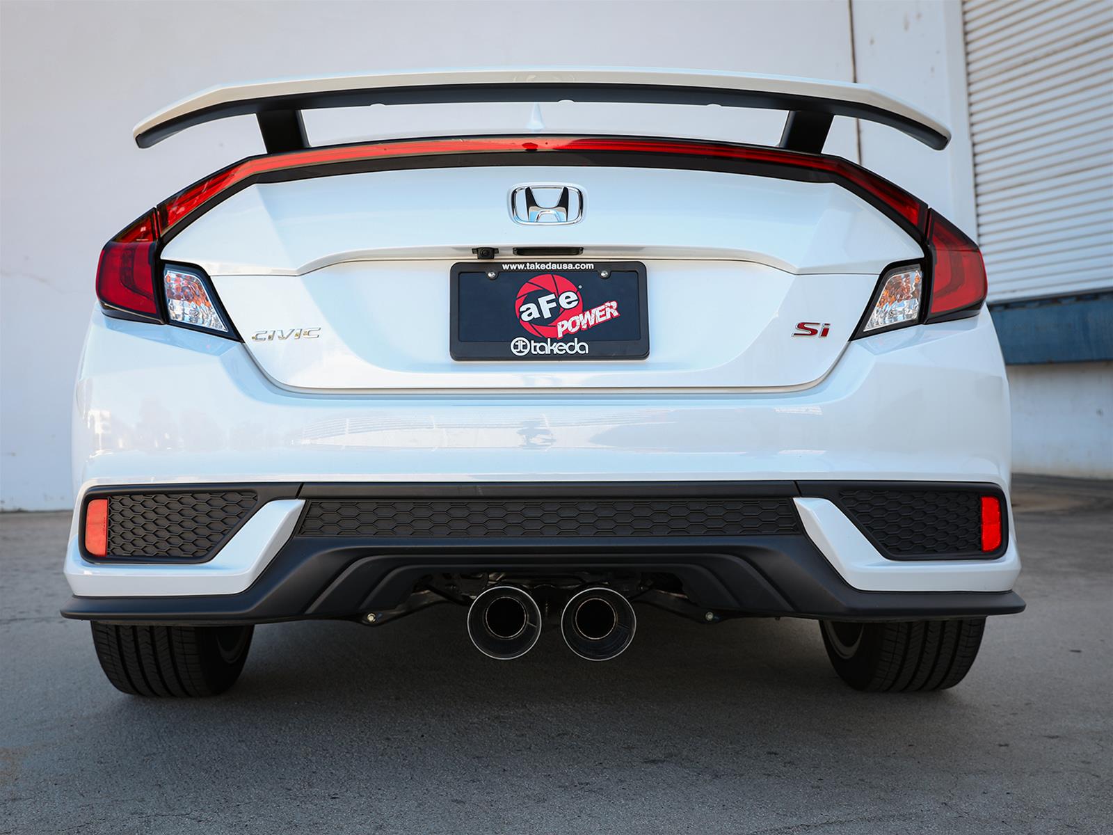 aFe Takeda 2.5in 304SS Cat-Back Exhaust System 17-20 Honda Civic SI Coupe L4-1.5L (t) - Polished Tip thumbnail 3