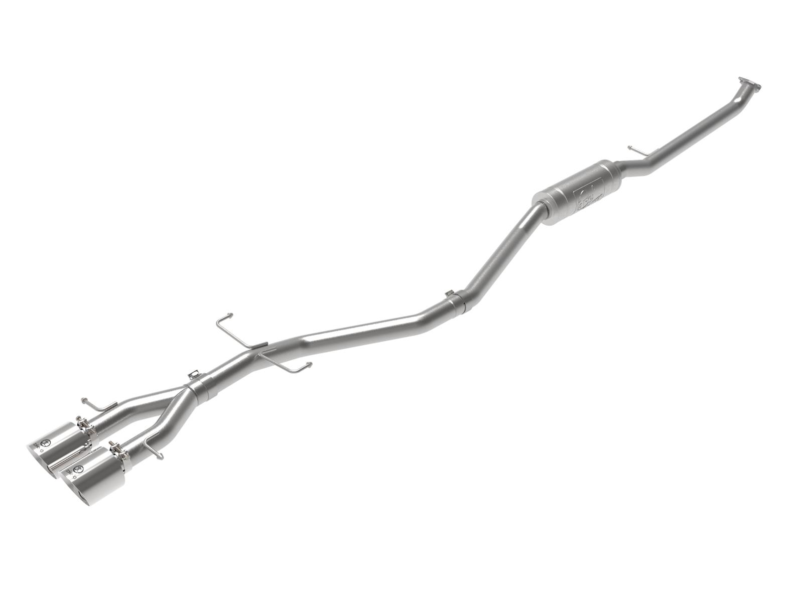 aFe Takeda 2.5in 304SS Cat-Back Exhaust System 17-20 Honda Civic SI Coupe L4-1.5L (t) - Polished Tip thumbnail 4