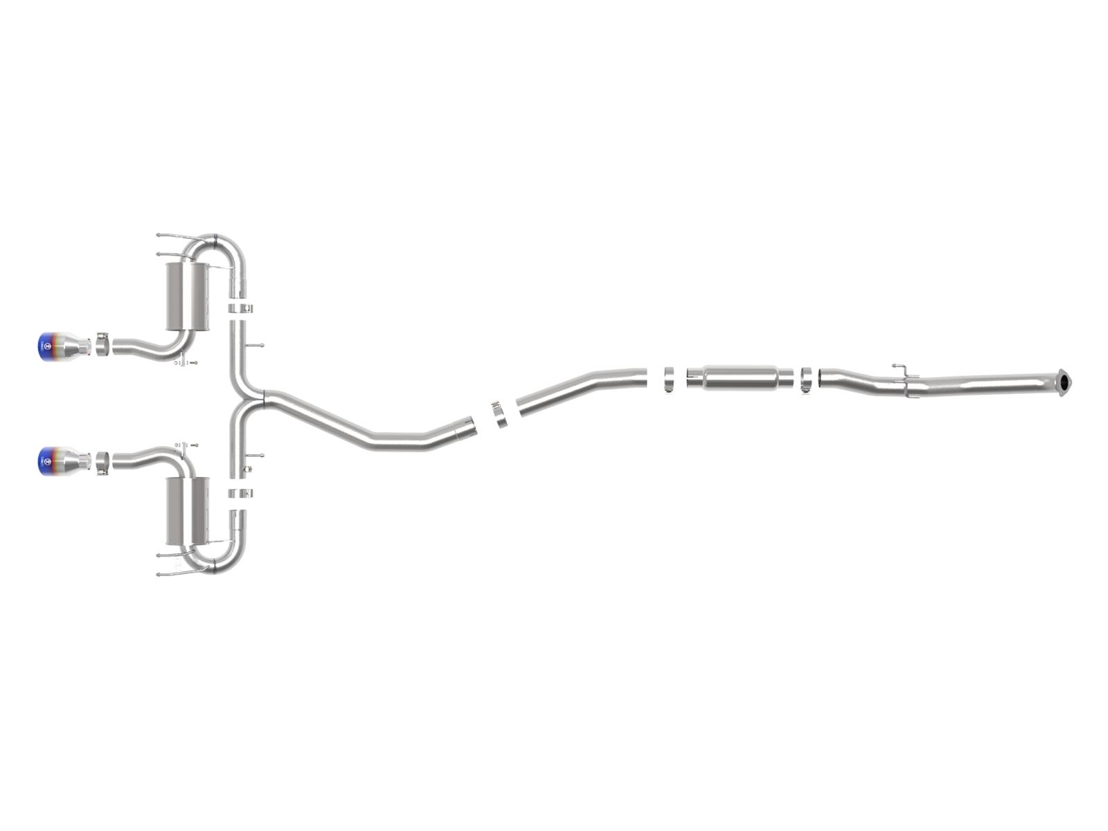 aFe Takeda 3in 304 SS Cat-Back Exhaust System w/Blue Flame Tips 17-20 Honda Civic Sport L4-1.5L (t) thumbnail 4