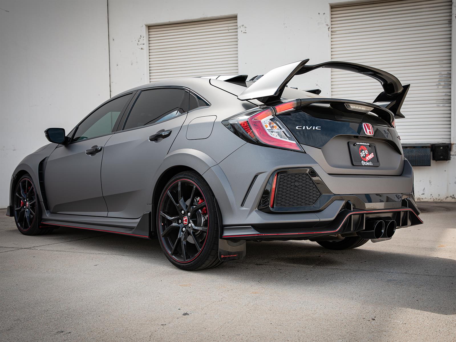 aFe Takeda 2.5in 304SS Axle-Back Exhaust System 17-19 Honda Civic Type R L4-2.0L (t) - Black Tip thumbnail 4