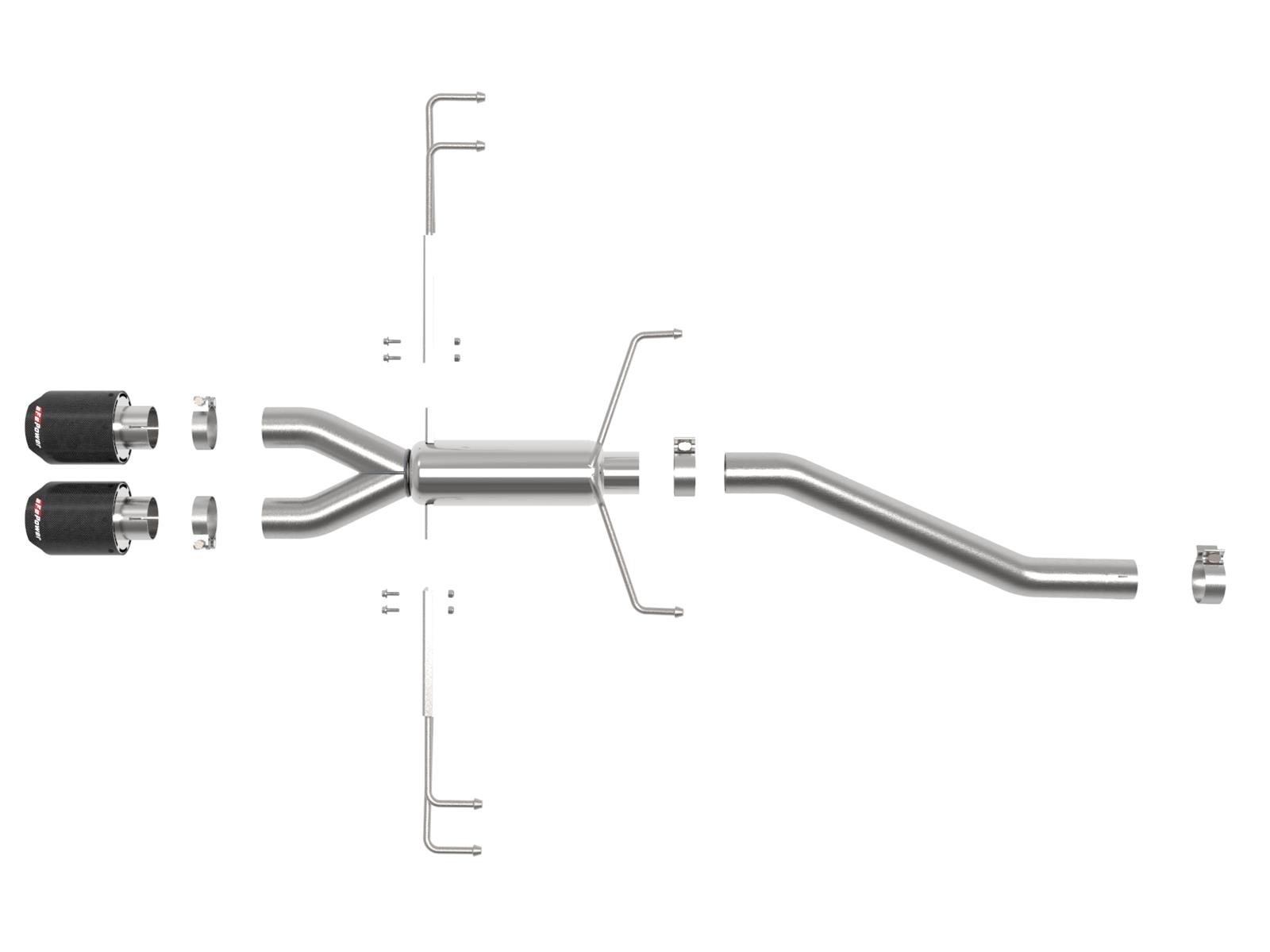 aFe Takeda 2.5in 304SS Axle-Back Exhaust System 17-19 Honda Civic Type R L4-2.0L (t) thumbnail 4