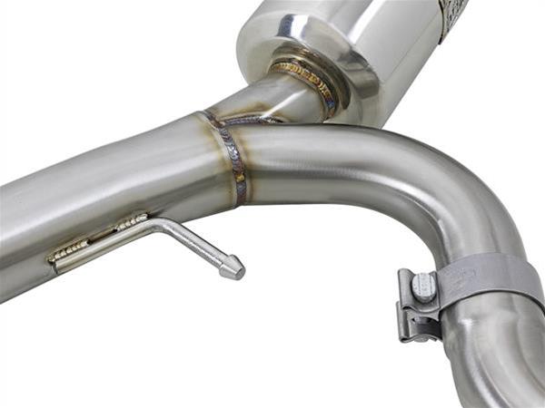 aFe Takeda 3in. to 2.5in. 304 SS C/B Exhaust 08-15 Mitsubishi EVO I4-2.0L (t) - Blue Flamed Tips thumbnail 2