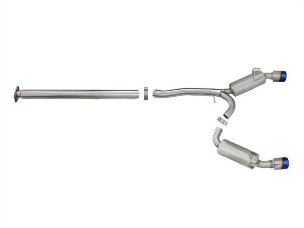 aFe Takeda 3in. to 2.5in. 304 SS C/B Exhaust 08-15 Mitsubishi EVO I4-2.0L (t) - Blue Flamed Tips thumbnail 6