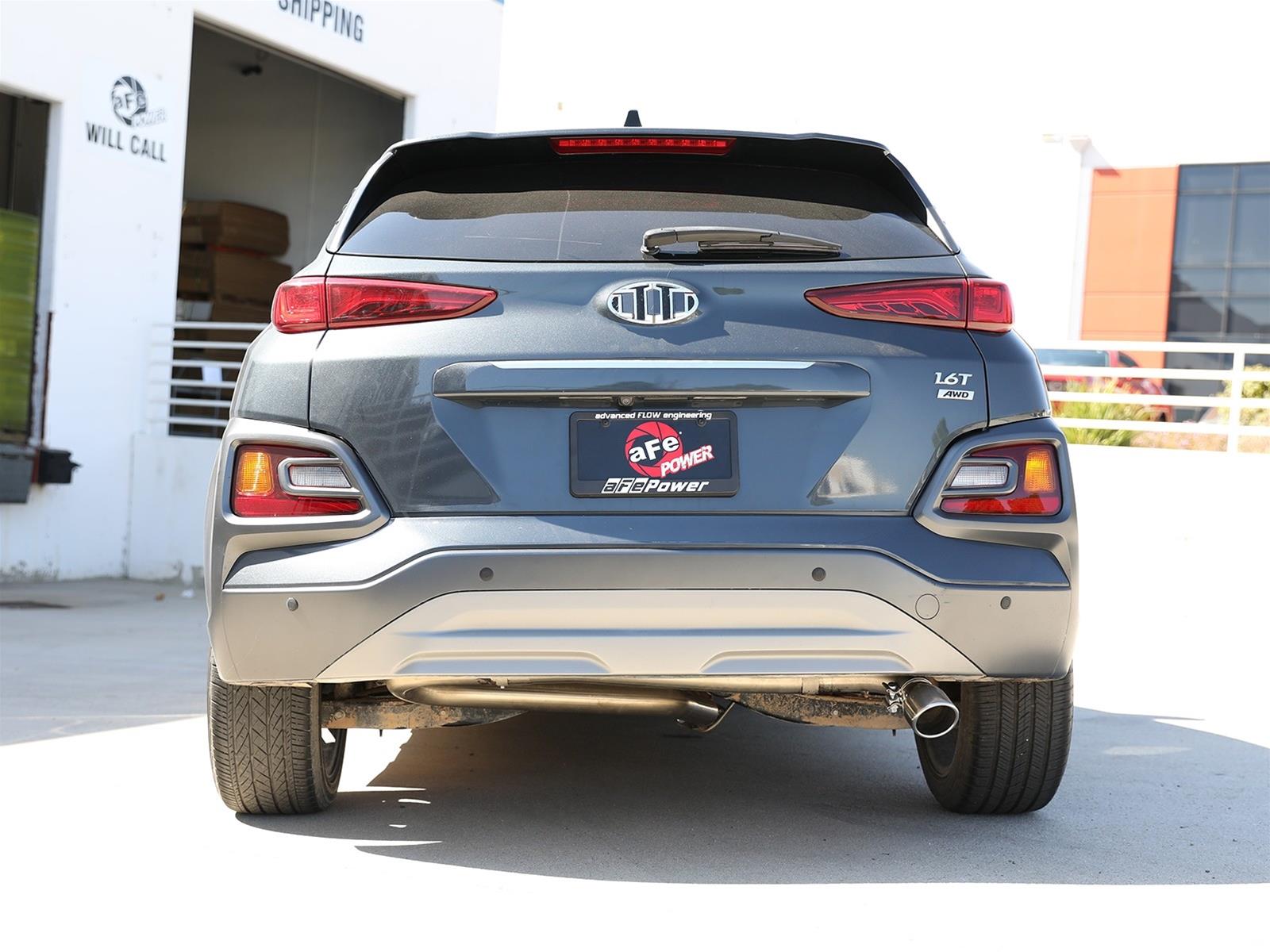 aFe Takeda 2.5in 304 SS Axle-Back Exhaust w/o Muffler w/Polish Tip 18-22 Hyundai Kona L4-1.6L(t) AWD thumbnail 3