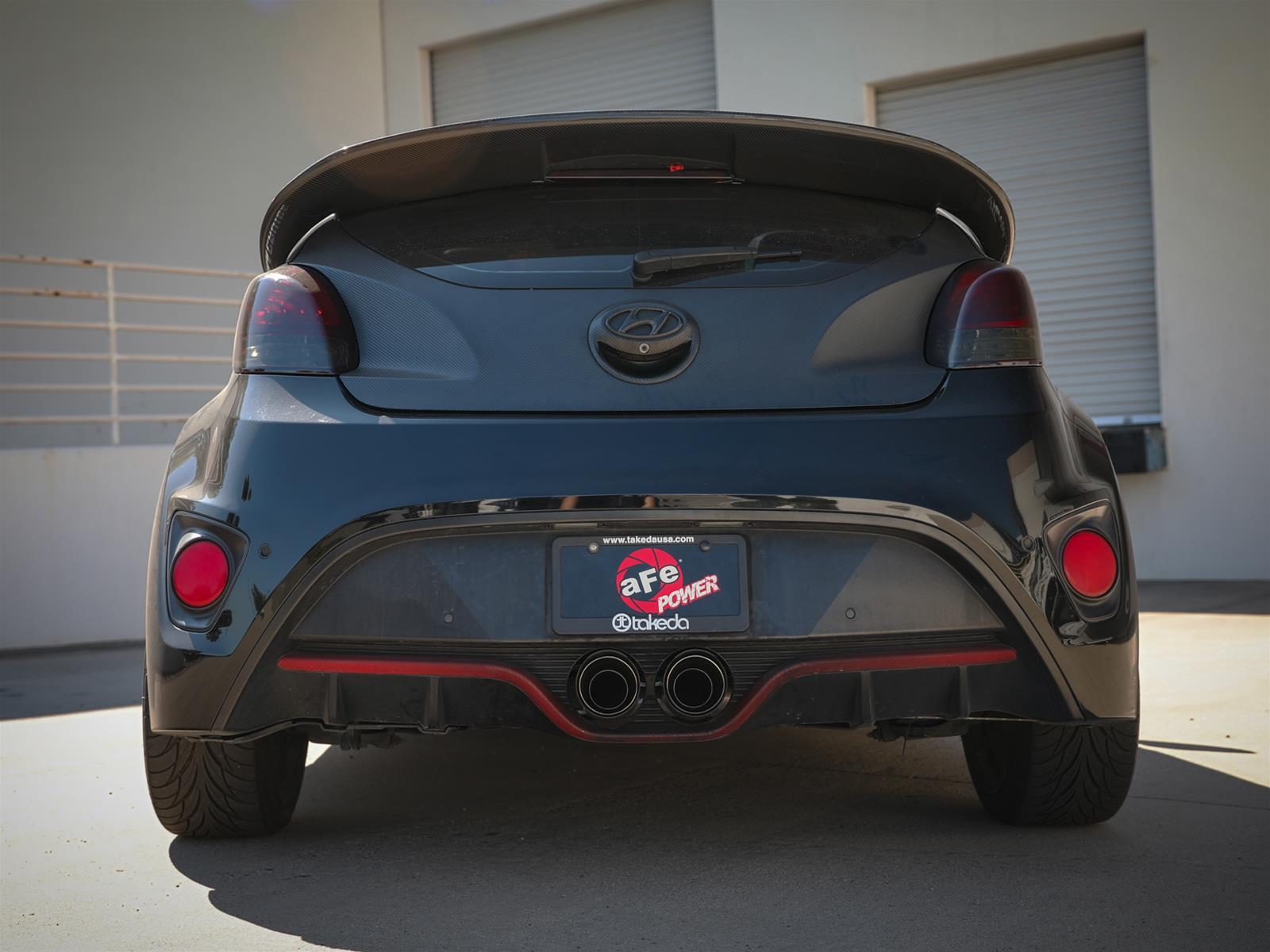 aFe Takeda 2-1/2in to 3in SS-304 Cat-Back Exhaust w/ C/F Tips 13-17 Hyundai Veloster L4-1.6L thumbnail 4