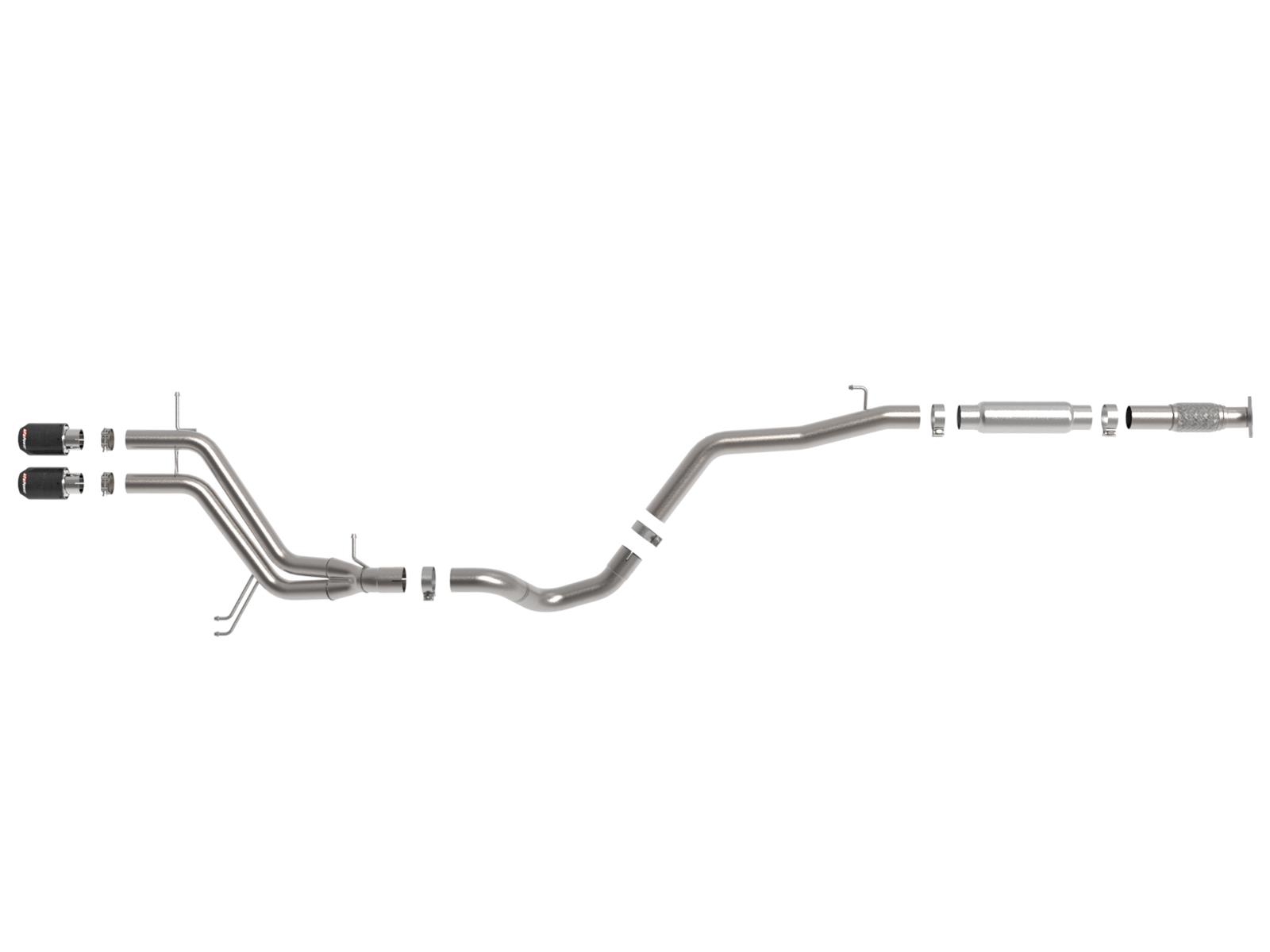 aFe Takeda 2-1/2in to 3in SS-304 Cat-Back Exhaust w/ C/F Tips 13-17 Hyundai Veloster L4-1.6L thumbnail 6