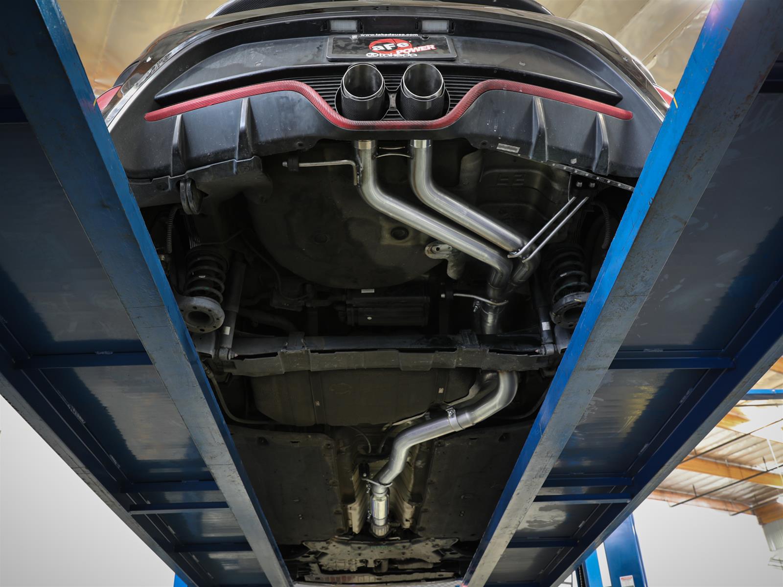 aFe Takeda 2-1/2in to 3in SS-304 Cat-Back Exhaust w/ C/F Tips 13-17 Hyundai Veloster L4-1.6L thumbnail 2