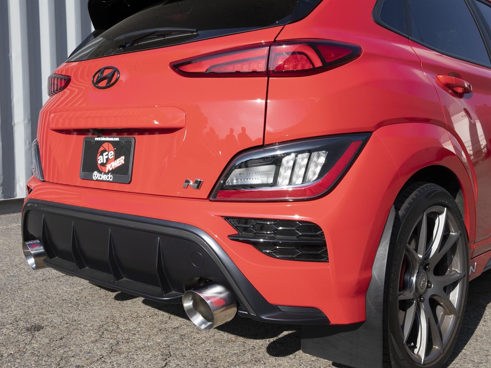 aFe 22-23 Hyundai Kona N L4 2.0L (t) Takeda 3in 304 SS Axle-Back Exhaust System w/ Polished Tips