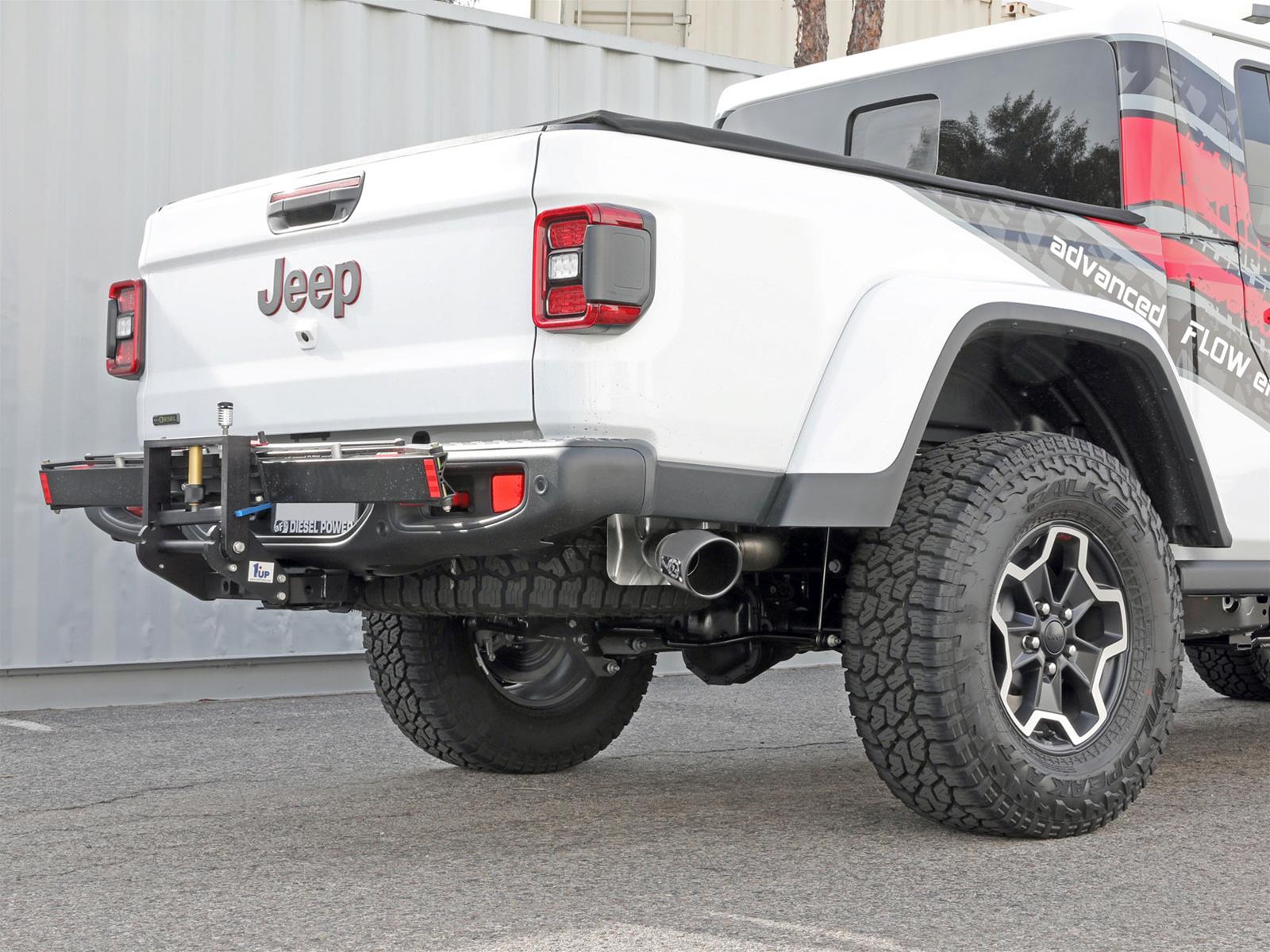 aFe 2021+ Jeep Gladiator V6-3.0L (td) Vulcan Series 3in 304 SS DPF-Back Exhaust System - Polishd Tip thumbnail 3