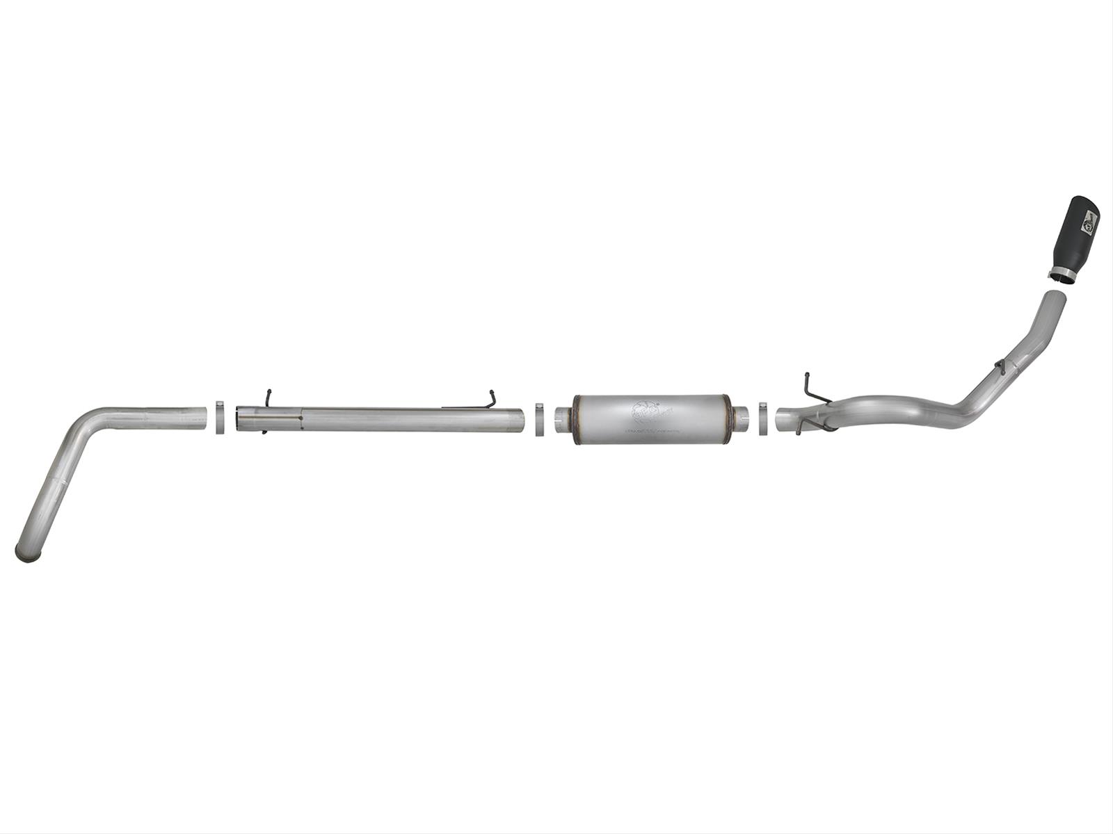 aFe Large Bore-HD Exhaust Systems for 2000-2003 EXCURSION - 49-43008-B System, Bore HD, Turbo Back, Single, Stainless Steel, Ford, 7.3L, Kit thumbnail 7