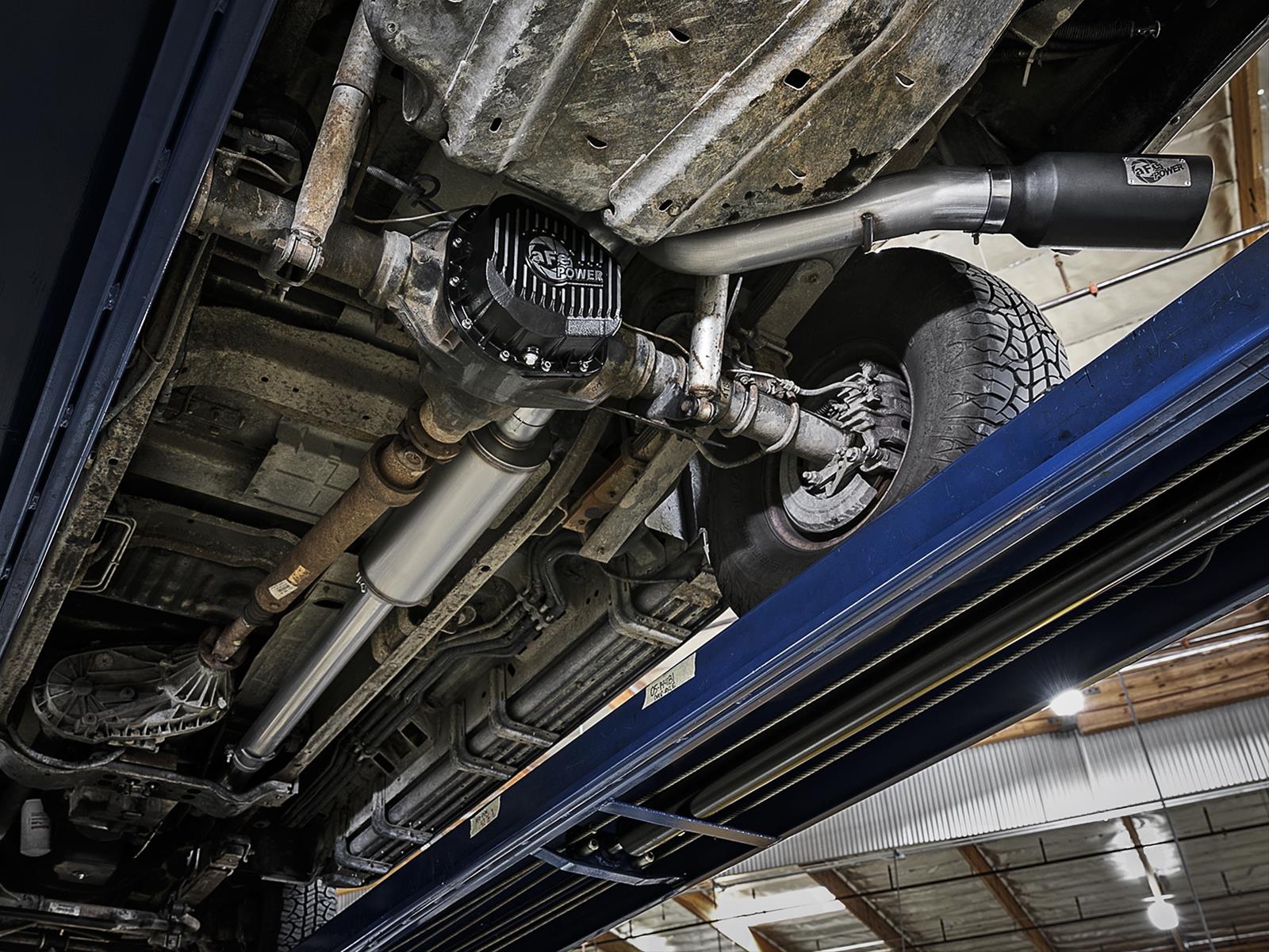 aFe Large Bore-HD Exhaust Systems for 2000-2003 EXCURSION - 49-43008-B System, Bore HD, Turbo Back, Single, Stainless Steel, Ford, 7.3L, Kit