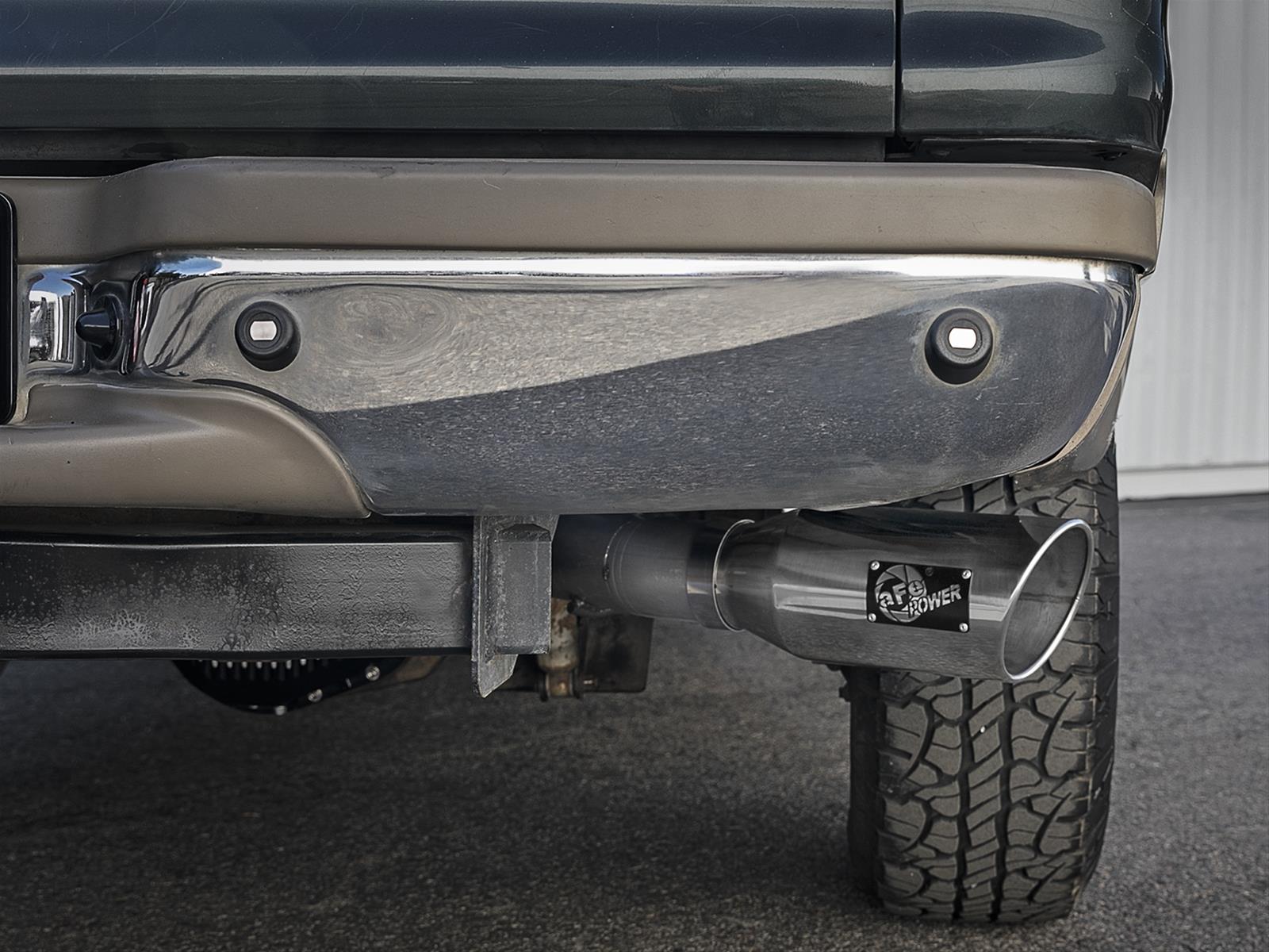 aFe Large Bore-HD Exhaust Systems for 2000-2003 EXCURSION - 49-43008-P System, Bore HD, Turbo Back, Single, Stainless Steel, Ford, 7.3L, Kit