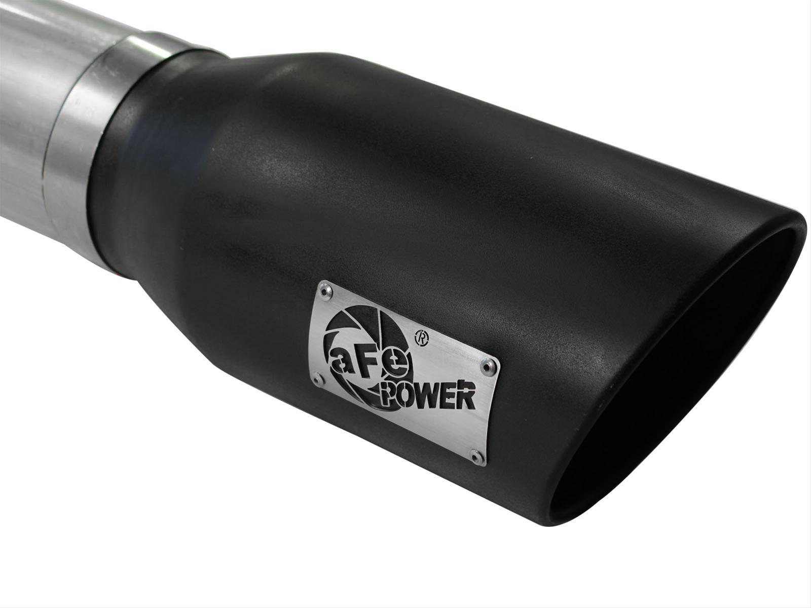aFe MACH Force XP 5in DPF-Back Stainless Steel Exh Sys, Black tip, Ford Diesel Trucks 08-10 V8-6.4L thumbnail 4