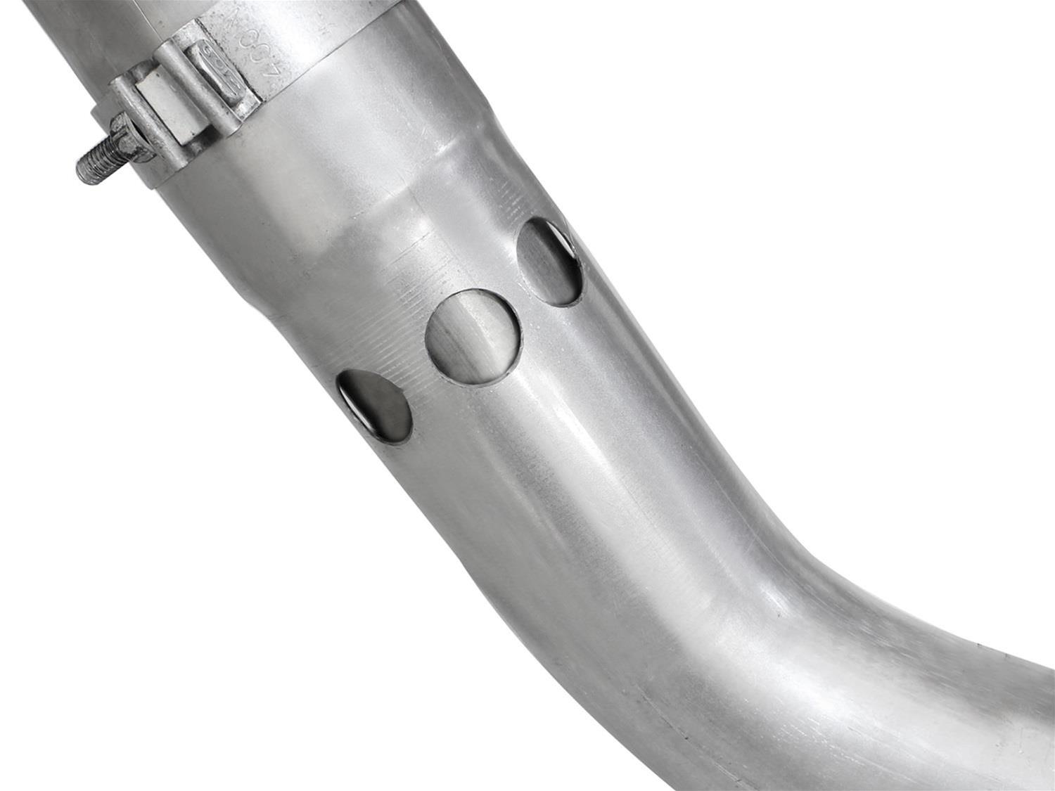 aFe Large Bore-HD Exhaust Systems for 2011-2014 F-250 SUPER DUTY, F-350 F-450 DUTY - 49-43065-B System, Bore HD, Particulate Filter Back, Stainless Steel, Natural, Black Tips, Ford, 6.7L, Kit thumbnail 2