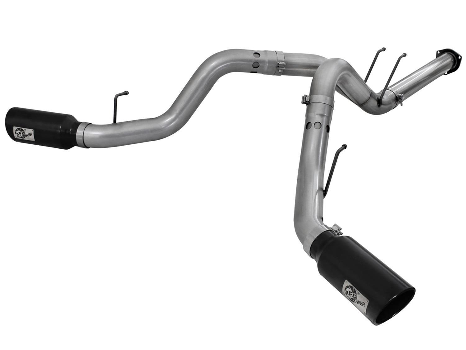 aFe Large Bore-HD Exhaust Systems for 2011-2014 F-250 SUPER DUTY, F-350 F-450 DUTY - 49-43065-B System, Bore HD, Particulate Filter Back, Stainless Steel, Natural, Black Tips, Ford, 6.7L, Kit thumbnail 7
