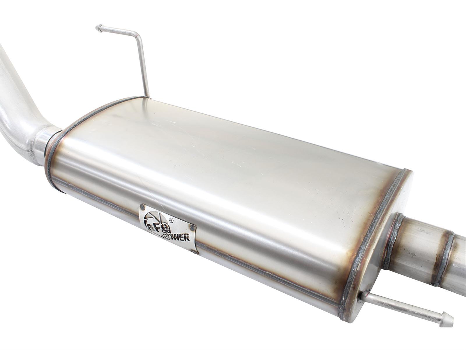 aFe MACH Force XP SS Exhaust 3in to 3.5in Cat-Back w/ Black Tip 15 Ford F-150 EcoBoost V6 2.7/3.5Ltt thumbnail 3