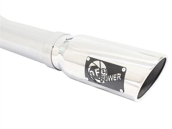 aFe MACHForce XP SS Exhaust 3in to 3.5in Cat-Back w/ Polished Tip 15 Ford F-150 EcoBoost V6 2.7/3.5L thumbnail 4