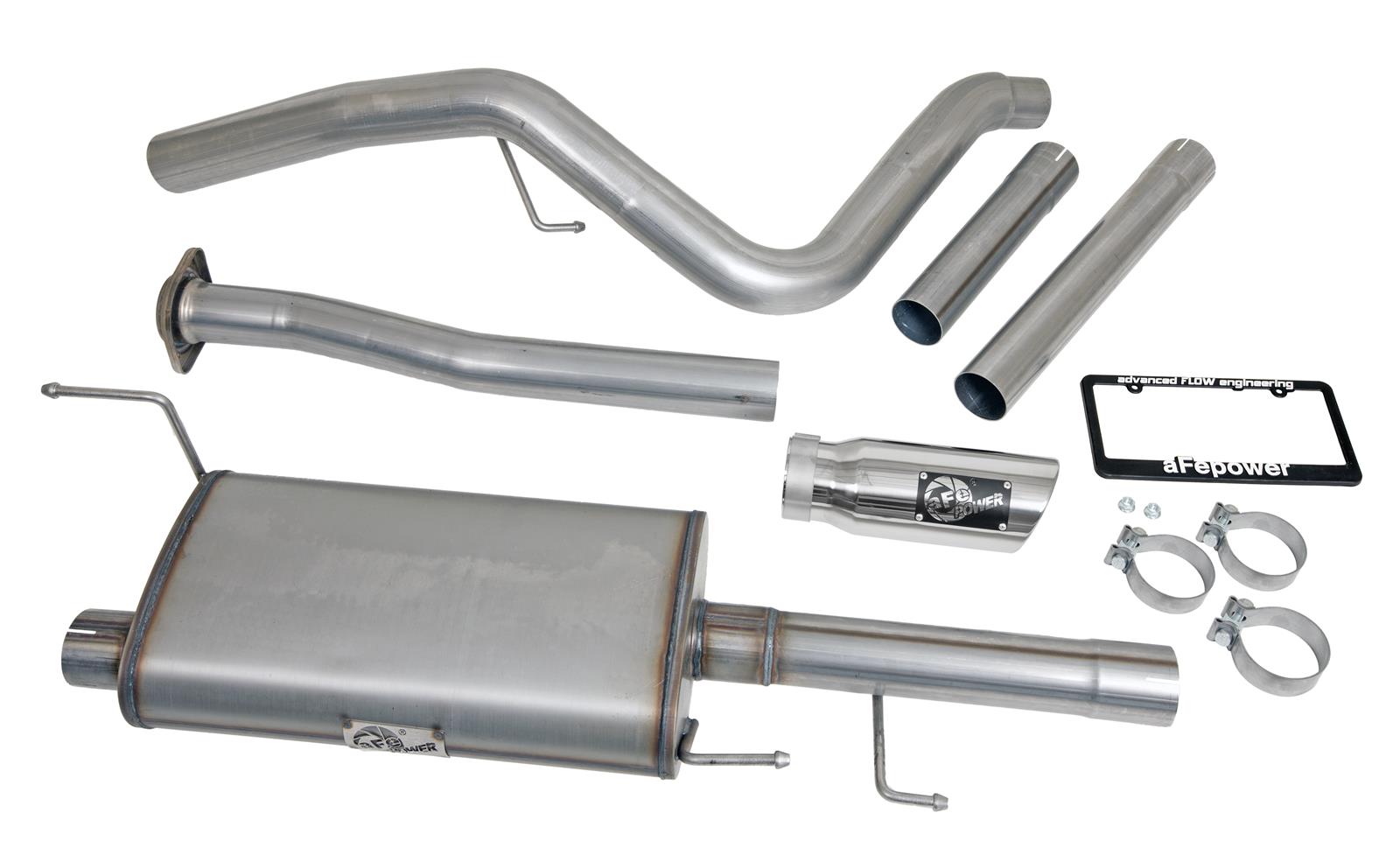 aFe MACHForce XP SS Exhaust 3in to 3.5in Cat-Back w/ Polished Tip 15 Ford F-150 EcoBoost V6 2.7/3.5L