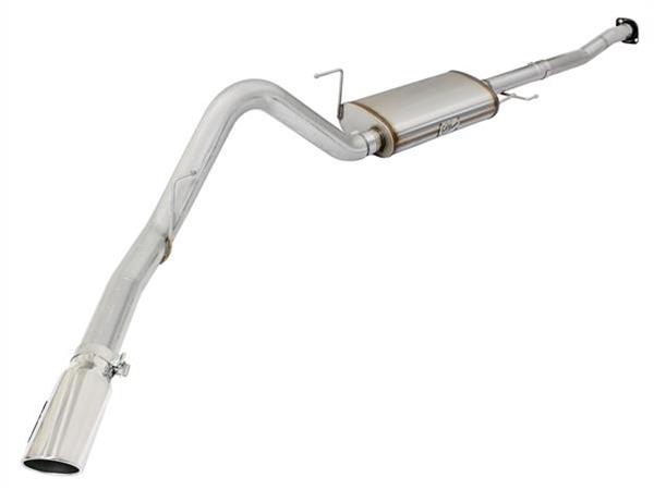 aFe MACHForce XP SS Exhaust 3in to 3.5in Cat-Back w/ Polished Tip 15 Ford F-150 EcoBoost V6 2.7/3.5L thumbnail 7
