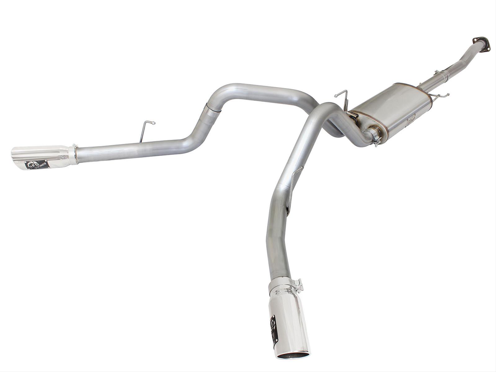 aFe MACH Force XP Exhaust 3in SS Dual Side Exit CB w/ Polish Tips 15 Ford F150 Ecoboost V6-2.7L/3.5L thumbnail 5