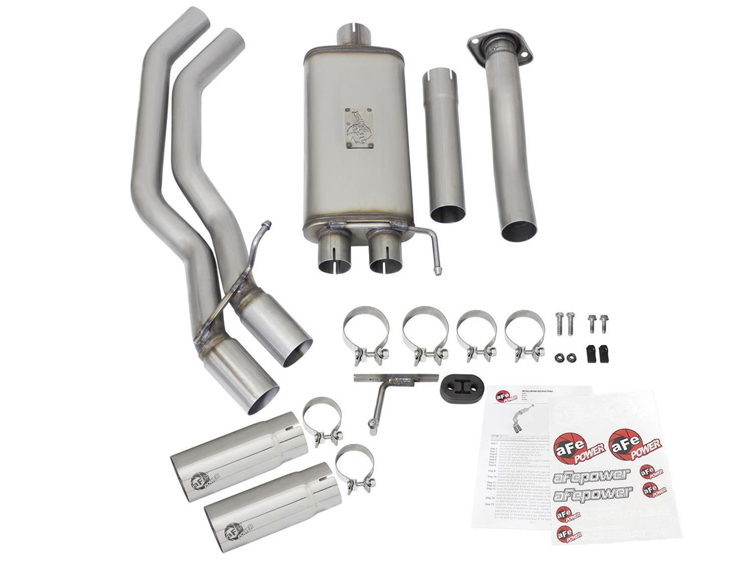 aFe Rebel Exhausts 3in SS Cat-Back 15-16 Ford F-150 EcoBoost V6 2.7/3.5L V8 5.0L w/ Polished Tips thumbnail 4