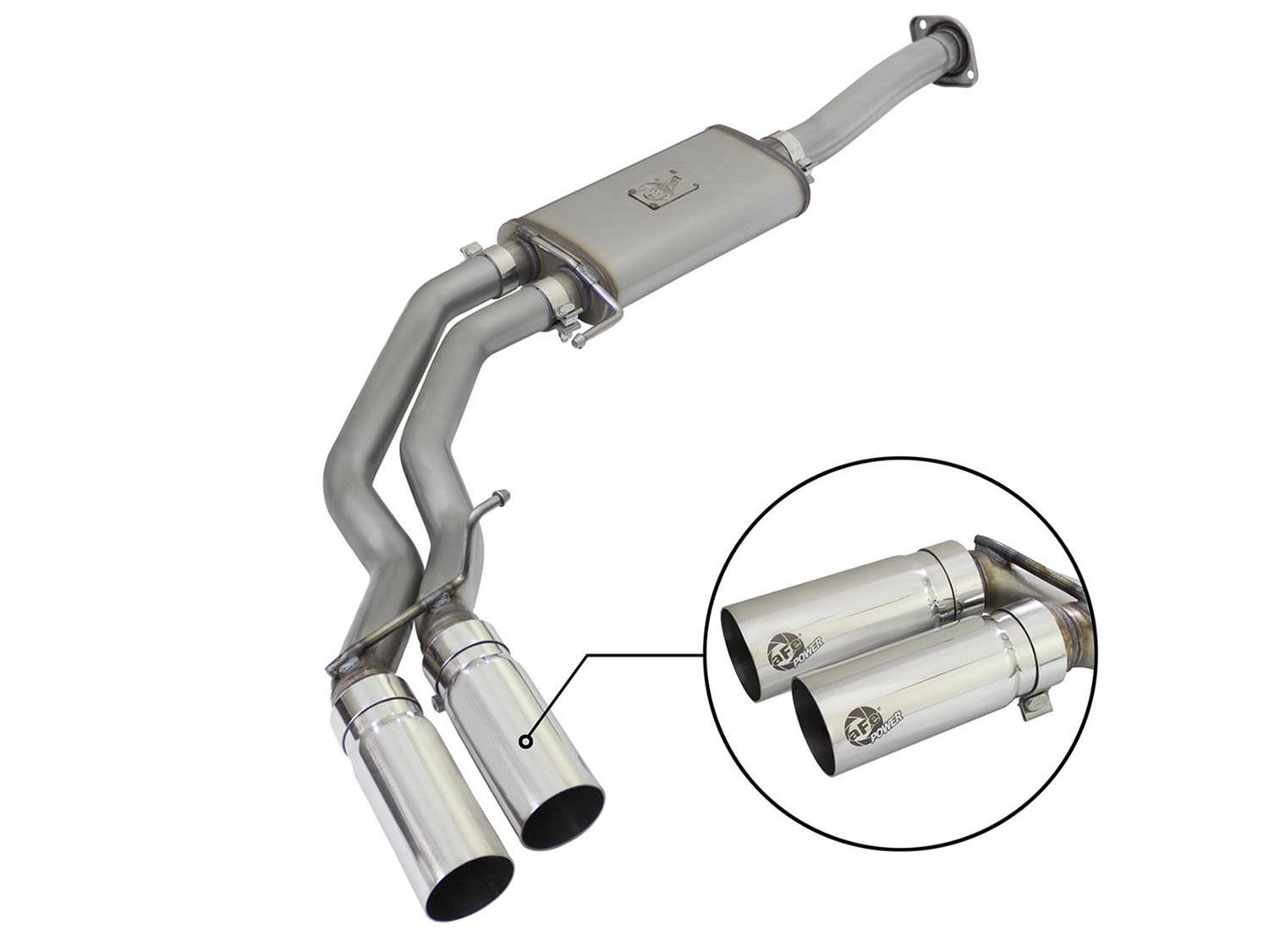 aFe Rebel Exhausts 3in SS Cat-Back 15-16 Ford F-150 EcoBoost V6 2.7/3.5L V8 5.0L w/ Polished Tips thumbnail 7