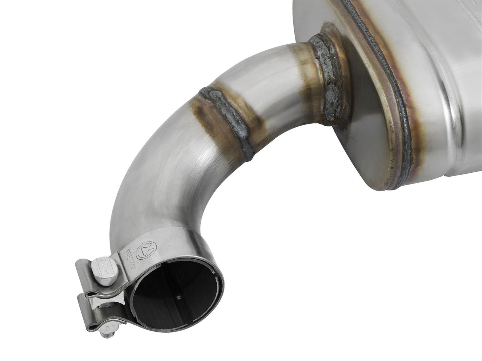aFe MACH Force XP 2.5in 409 Stainless Axle Back Exhaust w/Stainless Tips 15-17 Ford Mustang I4-2.3L thumbnail 2