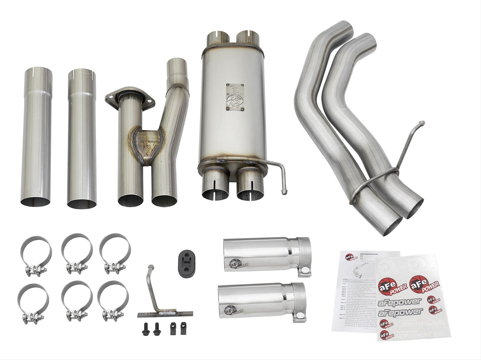 aFe POWER Rebel Series 3in 409 SS Cat Back Exhaust w/ Polished Tips 17 Ford F-150 Raptor V6-3.5L thumbnail 3