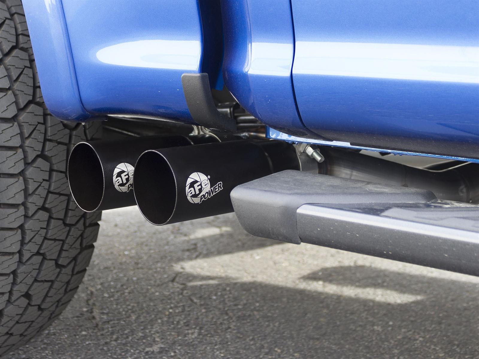 aFe Rebel DPF-Back 409 SS Exhaust System w/Dual Black Tips 18-19 Ford F-150 V6 3.0L (td)