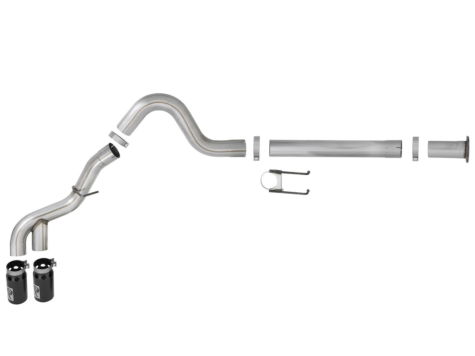 aFe Power 11-14 Ford F250/F350 6.7L Diesel Rebel XD 4in 409 SS DPF-Back Exhaust System - Black Tips thumbnail 5