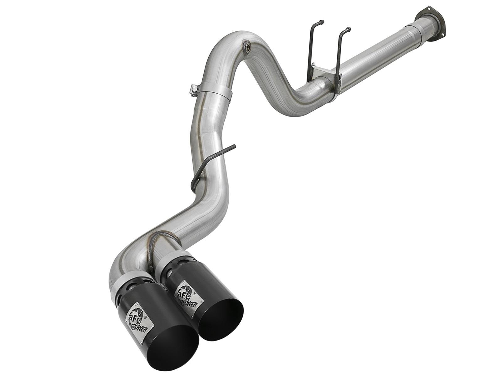aFe Power 15-16 Ford F250/F350 6.7L Diesel Rebel XD 4in 409 SS DPF-Back Exhaust System - Black Tips thumbnail 4