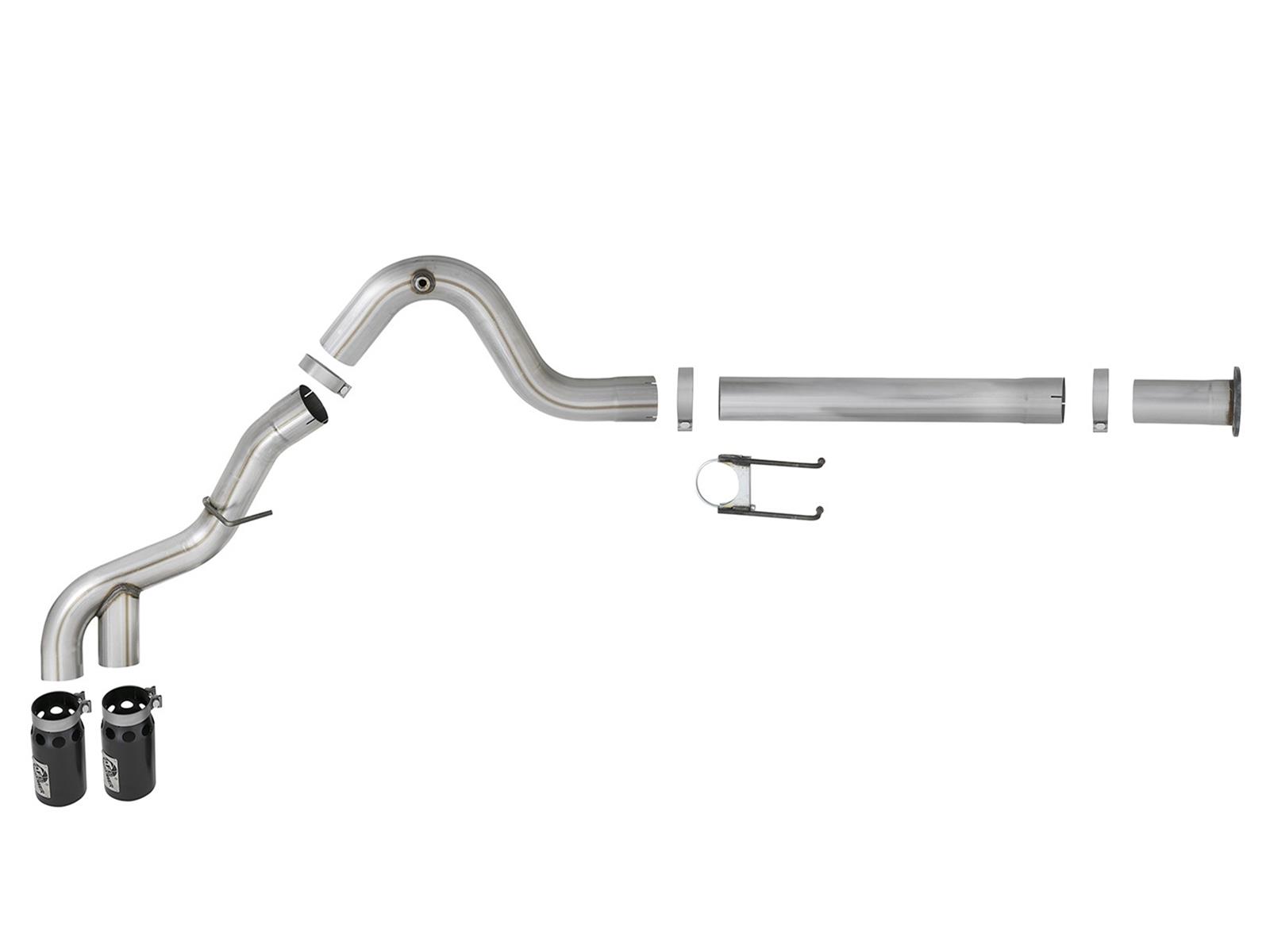 aFe Power 15-16 Ford F250/F350 6.7L Diesel Rebel XD 4in 409 SS DPF-Back Exhaust System - Black Tips thumbnail 5