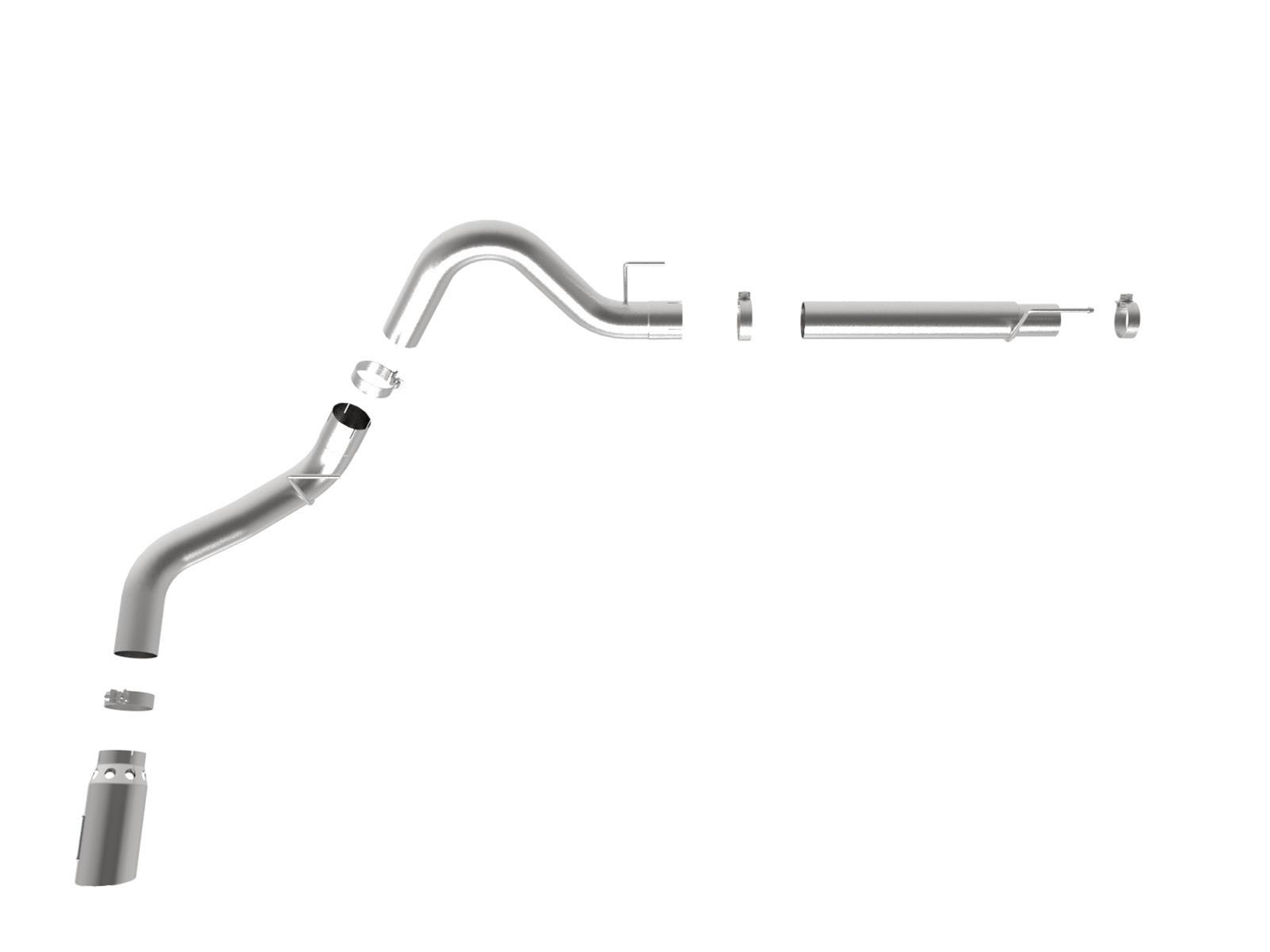 aFe 2021 Ford F-150 V6-3.0L (td) Large Bore 409 SS DPF-Back Exhaust System w/ Polished Tip thumbnail 6