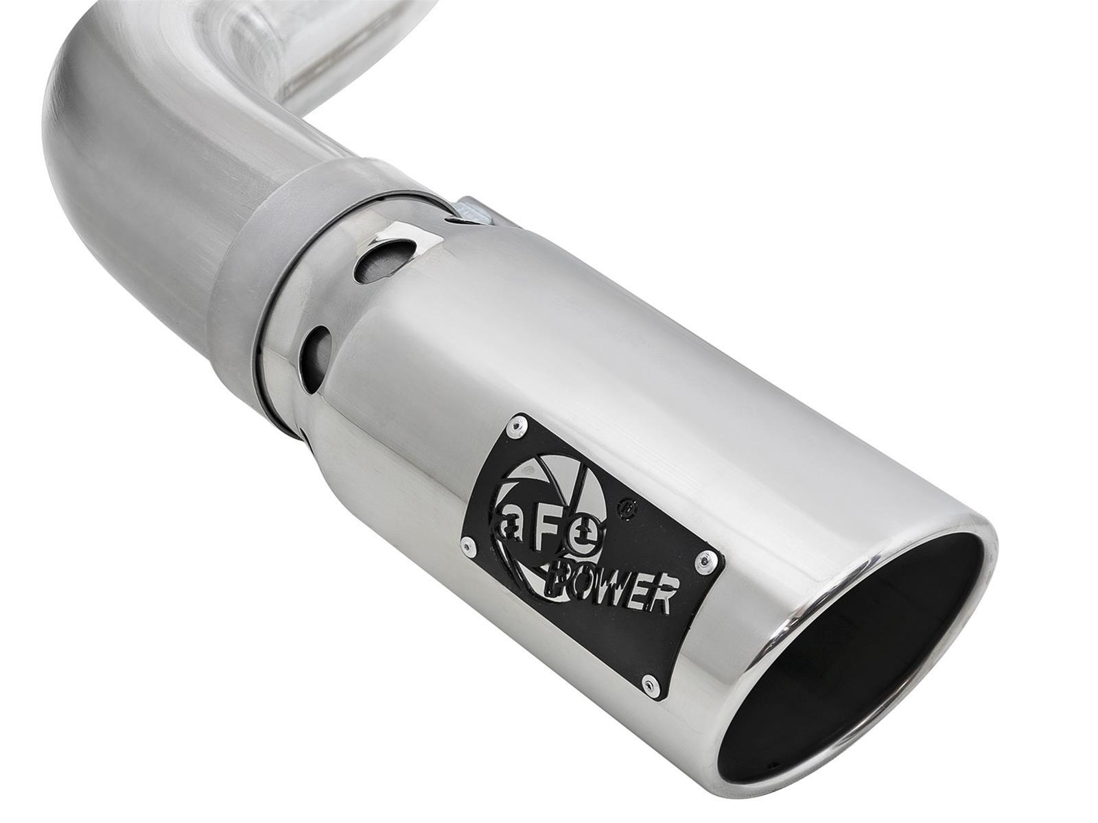 aFe 2021 Ford F-150 V6-3.0L (td) Large Bore 409 SS DPF-Back Exhaust System w/ Polished Tip thumbnail 3