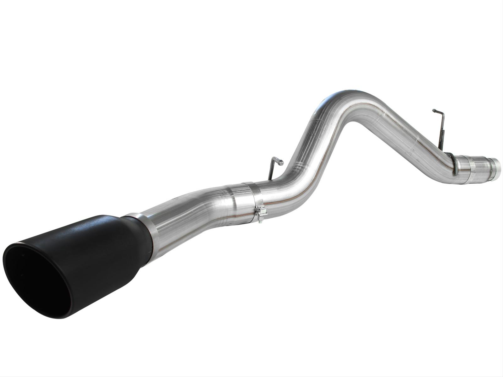 aFe MACH Force XP Exhaust 5in DPF-Back SS 11-13 GM Diesel Trucks V8-6.6L (td) (LML) (Blk Tip)