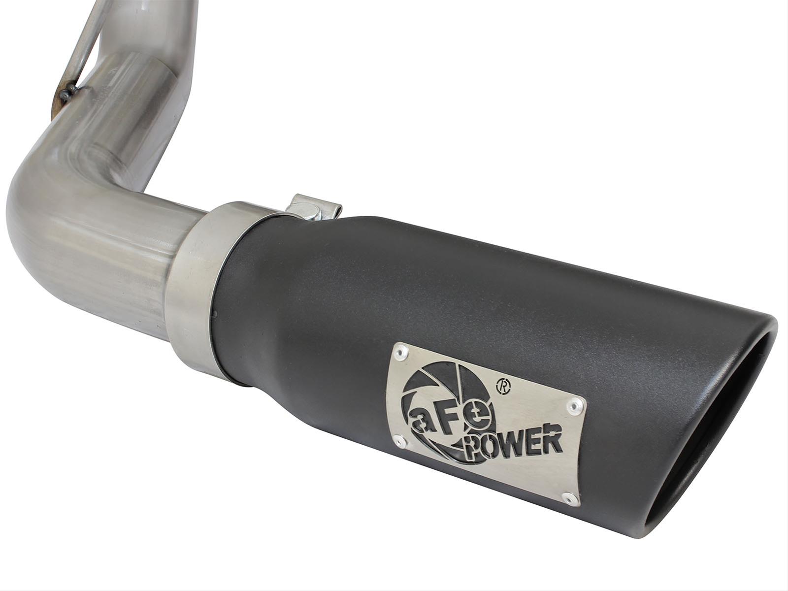 aFe Mach Force XP Exhaust Systems 49-44057-B Systems, XP, Cat-back, Single In/Dual Out, Stainless Steel, Natural, Split Side Exit, Black Powdercoated Tips, Chevrolet, GMC, Kit thumbnail 3
