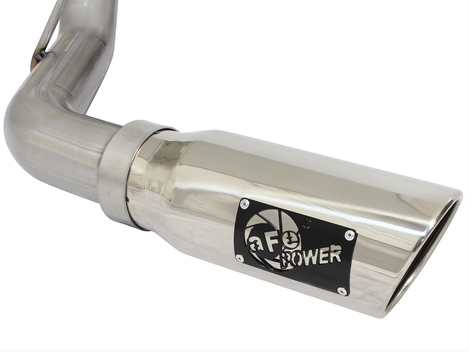 aFe Mach Force-XP Exhaust 3in Cat-Back SS 14-15 GM 1500 Trucks 4.3L/5.3L Dual Split w/ Polished Tip thumbnail 3