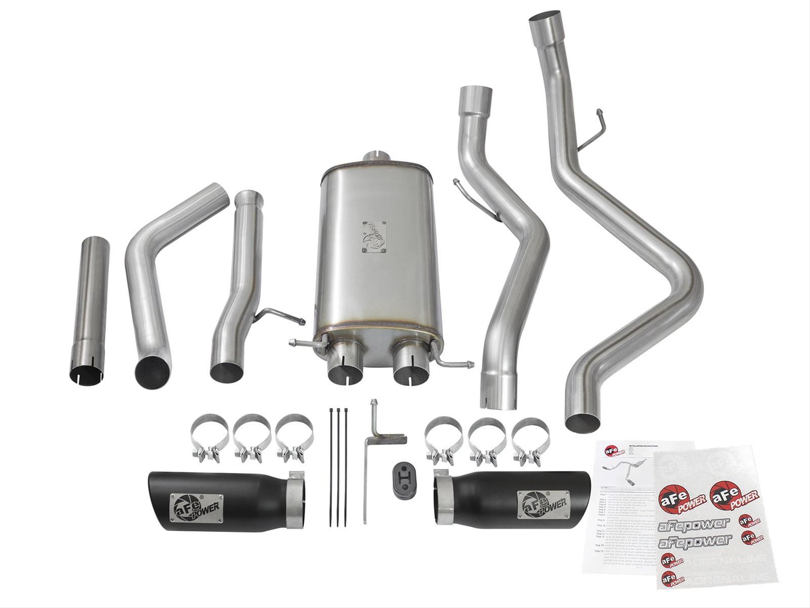 aFe MACH Force-Xp 3in CB SS Dual Exhaust w/Black Tips 09-16 GM Silverado/Sierra 4.3L/4.8L/5.3L thumbnail 3