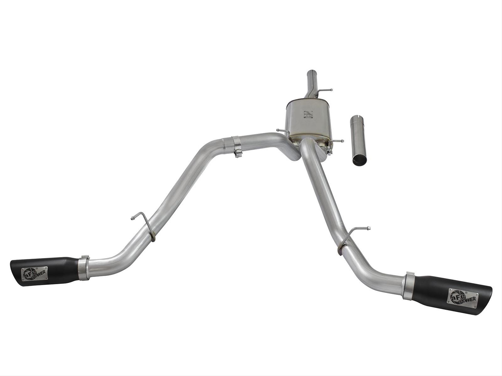 aFe MACH Force-Xp 3in CB SS Dual Exhaust w/Black Tips 09-16 GM Silverado/Sierra 4.3L/4.8L/5.3L thumbnail 8