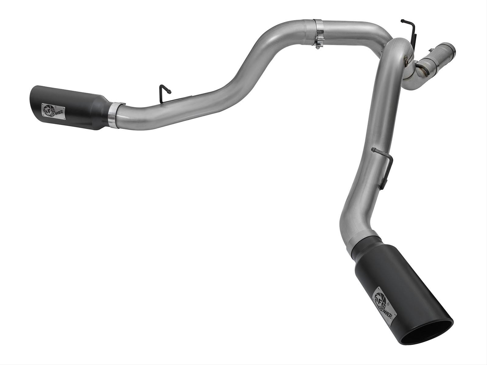 aFe LARGE Bore HD 4in Dual DPF-Back SS Exhaust w/Black Tip 16-17 GM Diesel Truck V8-6.6L (td) LML thumbnail 8