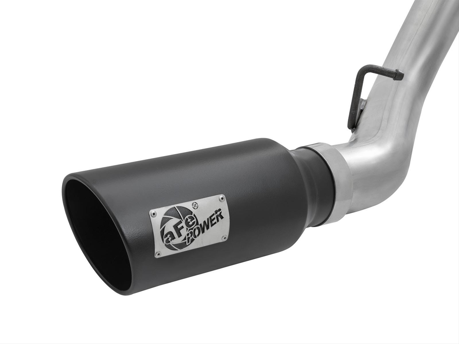 aFe LARGE Bore HD 4in Dual DPF-Back SS Exhaust w/Black Tip 16-17 GM Diesel Truck V8-6.6L (td) LML thumbnail 6