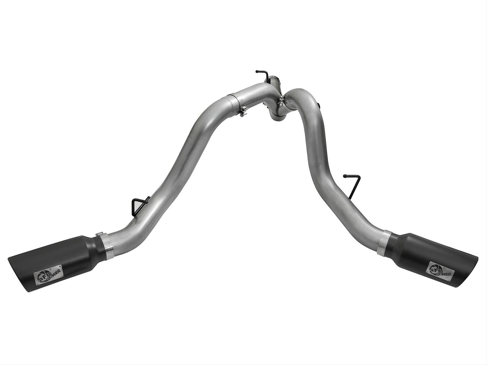 aFe LARGE Bore HD 4in Dual DPF-Back SS Exhaust w/Black Tip 16-17 GM Diesel Truck V8-6.6L (td) LML thumbnail 9