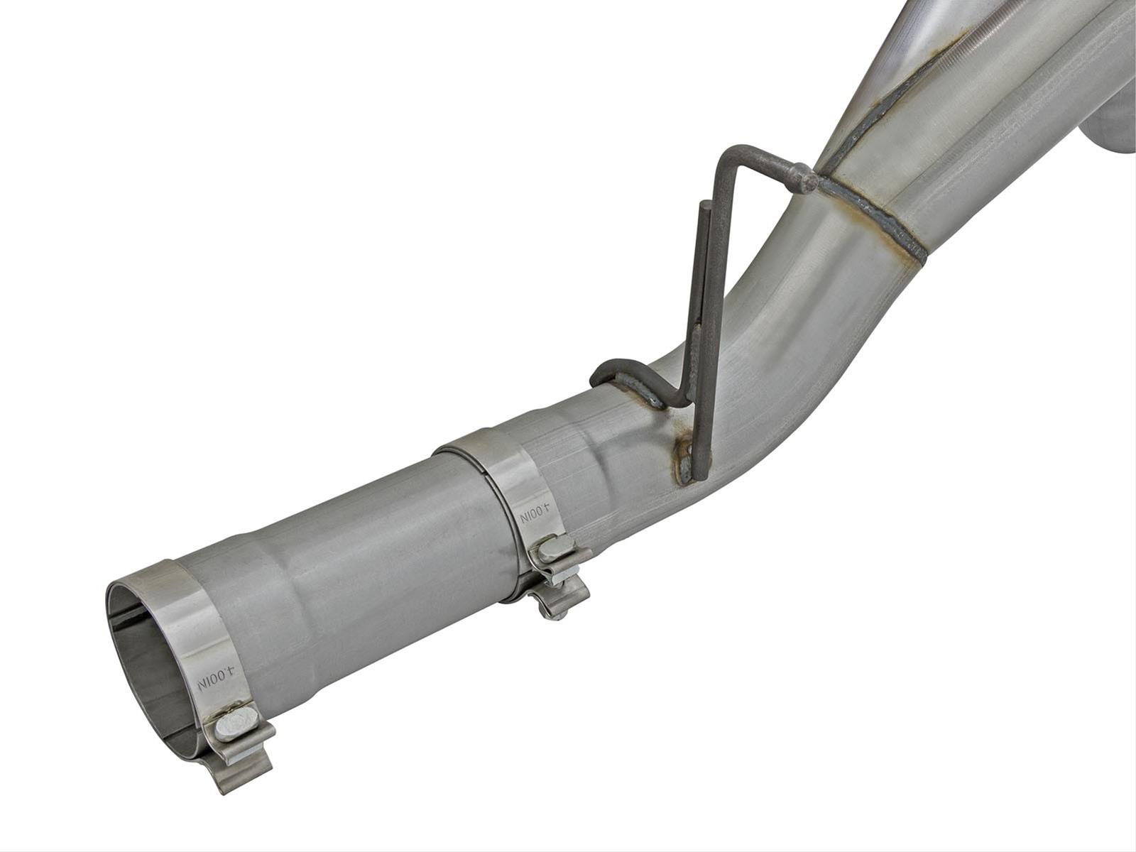 aFe LARGE Bore HD 4in Dual DPF-Back SS Exhaust w/Black Tip 16-17 GM Diesel Truck V8-6.6L (td) LML thumbnail 7