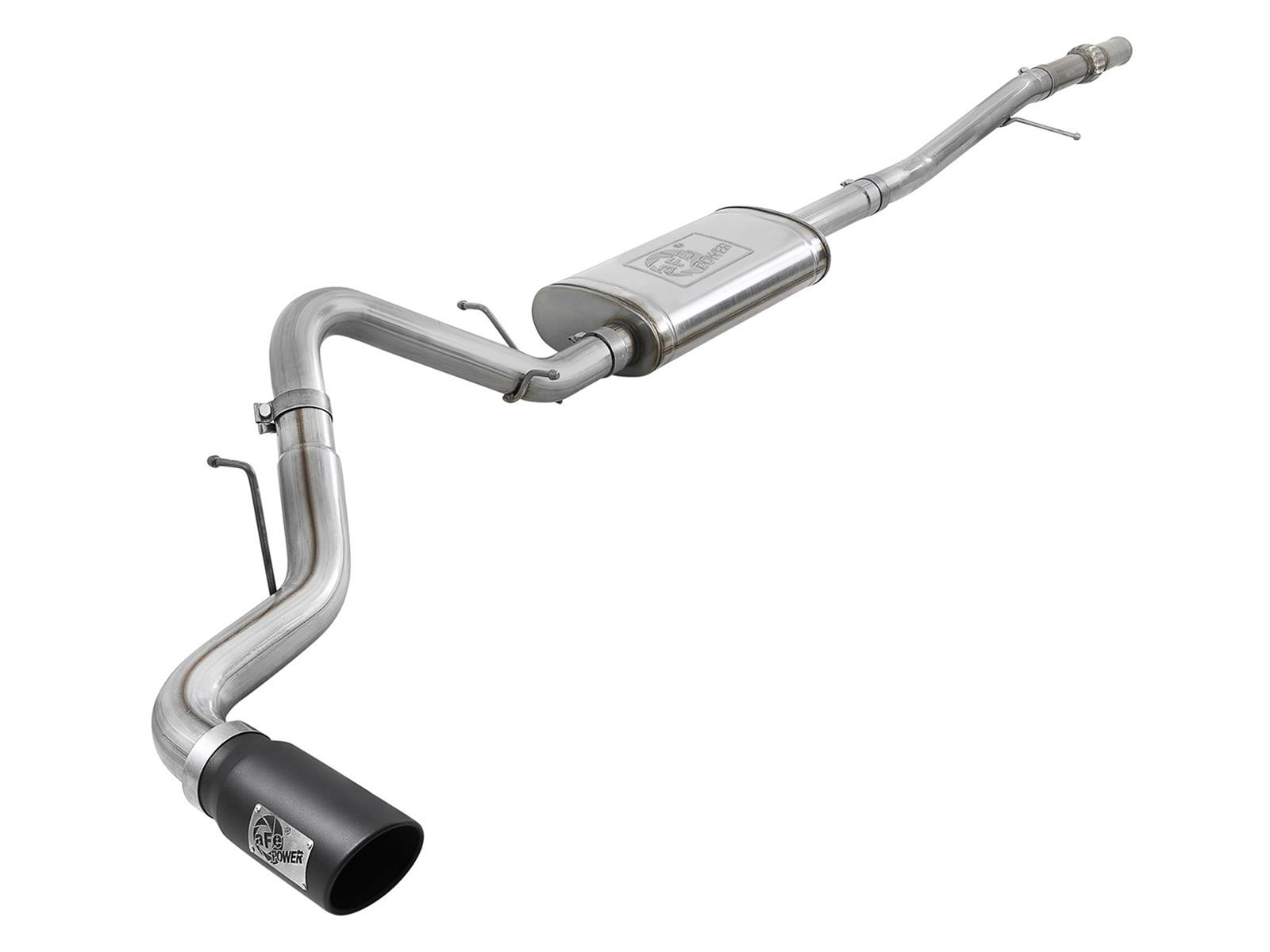 aFe Apollo GT Series 2019 GM Silverado/Sierra 1500 4.3L/5.3L 409 SS CatBack Exhaust System w/Blk Tip thumbnail 8