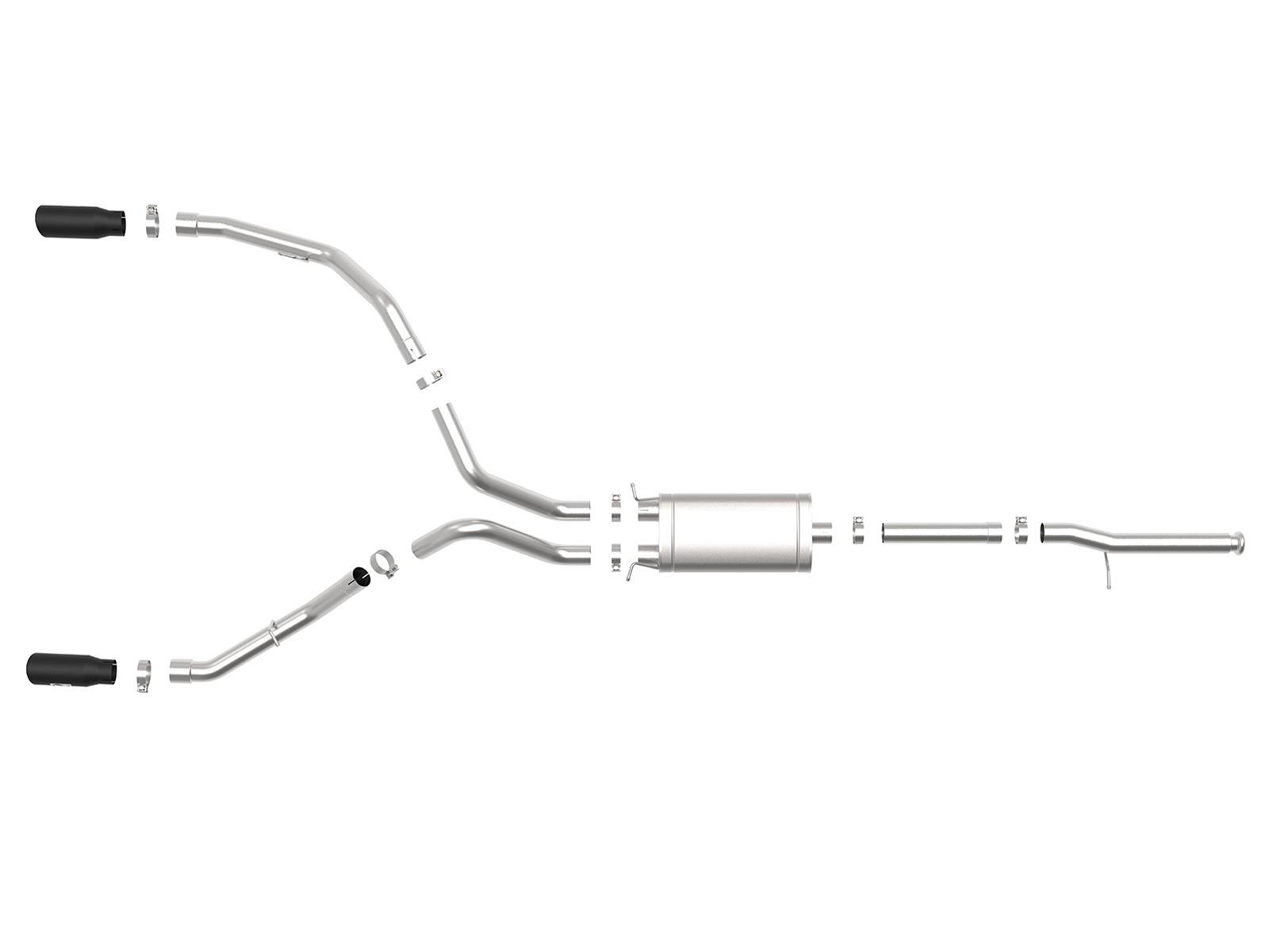 aFe Apollo GT Series 3 IN 409 SS Cat-Back Exhaust System w/ Black Tip GM Sierra 1500 09-18 thumbnail 5